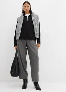 Maglione con mezza zip in misto viscosa, bonprix Maglione con mezza zip in misto viscosa, bonprix