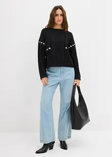 Maglione in filato grosso con motivo a trecce, bonprix Maglione in filato grosso con motivo a trecce, bonprix