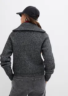 Maglione con mezza zip in morbido misto cotone, bonprix Maglione con mezza zip in morbido misto cotone, bonprix