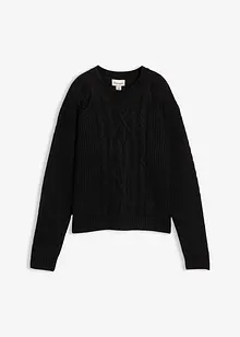 Maglione in  filato grosso con motivo a trecce, bonprix Maglione in  filato grosso con motivo a trecce, bonprix