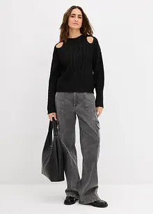 Maglione in  filato grosso con motivo a trecce, bonprix Maglione in  filato grosso con motivo a trecce, bonprix