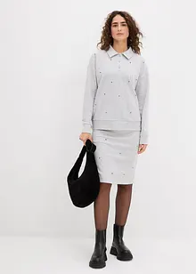 Gonna in felpa con piccole borchie, bonprix Gonna in felpa con piccole borchie, bonprix