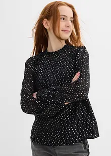 Camicetta di chiffon con ruches al collo, bonprix Camicetta di chiffon con ruches al collo, bonprix