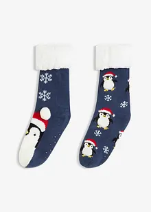 Calzini morbidi con fodera teddy (pacco da 2 paia), bonprix Calzini morbidi con fodera teddy (pacco da 2 paia), bonprix