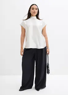 Top in satin con collo a mezza altezza, bonprix Top in satin con collo a mezza altezza, bonprix