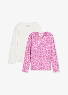 Maglia a maniche lunghe in puro cotone biologico (pacco da 3), bonprix Maglia a maniche lunghe in puro cotone biologico (pacco da 3), bonprix