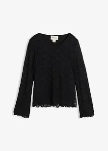 Maglia in pizzo a maniche lunghe, bonprix Maglia in pizzo a maniche lunghe, bonprix