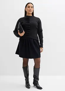 Gonna a pieghe in misto viscosa leggermente lucido, bonprix Gonna a pieghe in misto viscosa leggermente lucido, bonprix