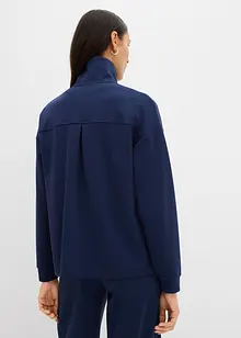 Felpa con zip in misto viscosa leggermente lucido, bonprix Felpa con zip in misto viscosa leggermente lucido, bonprix