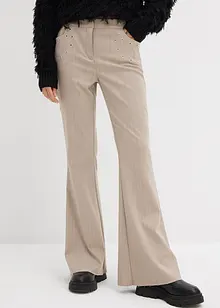 Pantaloni a zampa in misto viscosa fluente, bonprix Pantaloni a zampa in misto viscosa fluente, bonprix