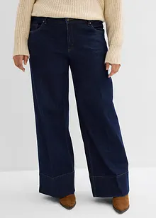 Jeans wide leg con cotone biologico, vita media, bonprix Jeans wide leg con cotone biologico, vita media, bonprix