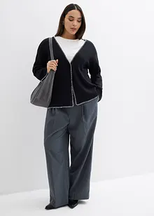 Cardigan in misto lana con dettagli a contrasto, bonprix Cardigan in misto lana con dettagli a contrasto, bonprix