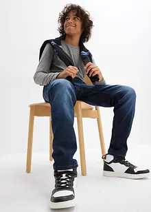 Jeans termici regular fit con elastico in vita e fodera in jersey, straight, bonprix Jeans termici regular fit con elastico in vita e fodera in jersey, straight, bonprix