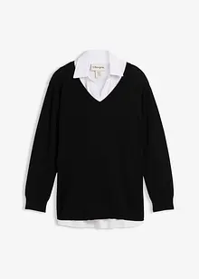 Maglione e camicia smanicata prémaman / da allattamento in cotone biologico, bonprix Maglione e camicia smanicata prémaman / da allattamento in cotone biologico, bonprix