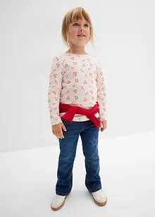 Maglia a maniche lunghe in misto cotone biologico elasticizzato, bonprix Maglia a maniche lunghe in misto cotone biologico elasticizzato, bonprix