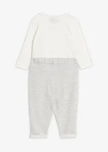 Set da cerimonia - body con gilet, papillon e pantaloni in puro cotone biologico (set 3 pezzi), bonprix Set da cerimonia - body con gilet, papillon e pantaloni in puro cotone biologico (set 3 pezzi), bonprix