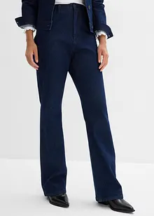 Jeans straight loose fit con cinta comoda e strass, vita alta, bonprix Jeans straight loose fit con cinta comoda e strass, vita alta, bonprix