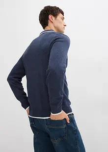 Maglione con colletto a polo e cotone riciclato, bonprix Maglione con colletto a polo e cotone riciclato, bonprix