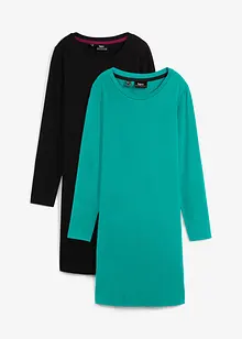 Abito in jersey aderente (pacco da 2), bonprix Abito in jersey aderente (pacco da 2), bonprix
