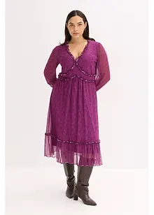 Abito midi in jersey e mesh, bonprix Abito midi in jersey e mesh, bonprix