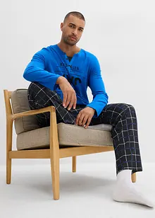 Pigiama in puro cotone con bottoni e maniche lunghe, bonprix Pigiama in puro cotone con bottoni e maniche lunghe, bonprix