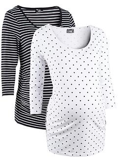 Maglia prémaman in cotone biologico (pacco da 2), bpc bonprix collection Maglia prémaman in cotone biologico (pacco da 2), bpc bonprix collection