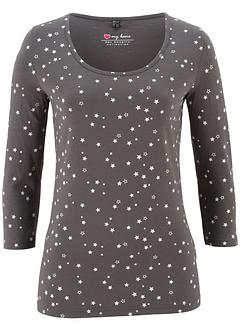 Maglia elasticizzata fantasia con manica a 3/4, bpc bonprix collection Maglia elasticizzata fantasia con manica a 3/4, bpc bonprix collection