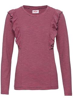 Maglia a manica lunga in cotone con volant, John Baner JEANSWEAR Maglia a manica lunga in cotone con volant, John Baner JEANSWEAR