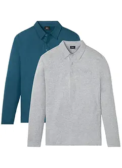 Polo a maniche lunghe (pacco da 2), bonprix Polo a maniche lunghe (pacco da 2), bonprix