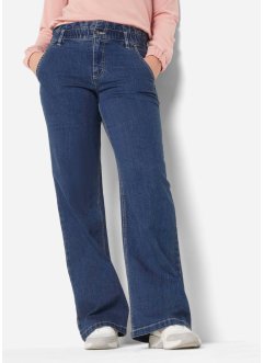 Jeans paperbag elasticizzati a vita alta, wide leg, John Baner JEANSWEAR