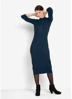 Abito in filato fine con colletto dritto, bonprix Abito in filato fine con colletto dritto, bonprix