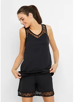 Pigiama estivo con inserto in pizzo, bonprix Pigiama estivo con inserto in pizzo, bonprix