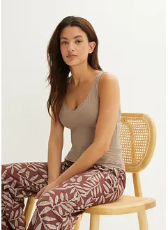 Top a costine con scollatura a cuore, bonprix Top a costine con scollatura a cuore, bonprix