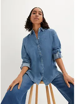 Camicia di jeans elasticizzata oversize, bonprix Camicia di jeans elasticizzata oversize, bonprix