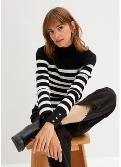 Maglione a collo alto in misto viscosa, bonprix Maglione a collo alto in misto viscosa, bonprix