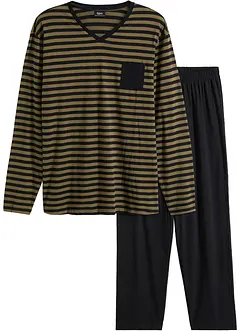 Pigiama a maniche lunghe in puro cotone, bonprix Pigiama a maniche lunghe in puro cotone, bonprix