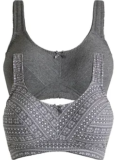 Reggiseno senza ferretto con cotone biologico (pacco da 2), bonprix Reggiseno senza ferretto con cotone biologico (pacco da 2), bonprix
