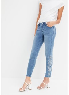 Jeans skinny con ricami traforati, BODYFLIRT
