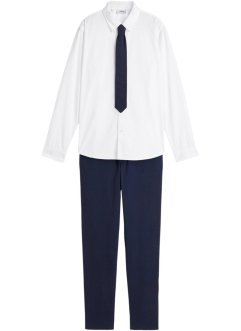 Camicia, pantaloni chino, cravatta (set 3 pezzi), bpc bonprix collection
