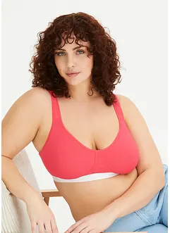 Reggiseno t-shirt senza ferretto con cotone biologico (pacco da 2), bonprix Reggiseno t-shirt senza ferretto con cotone biologico (pacco da 2), bonprix