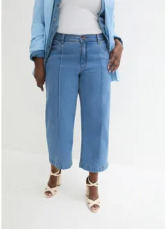 Jeans cropped wide leg, a vita media, bonprix Jeans cropped wide leg, a vita media, bonprix