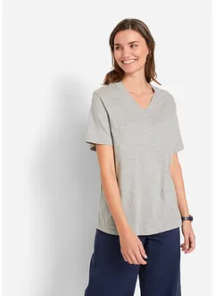 Maglia lunga e larga con scollo a V e maniche corte (pacco da 5), bonprix Maglia lunga e larga con scollo a V e maniche corte (pacco da 5), bonprix