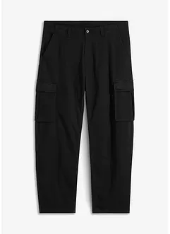 Pantaloni cargo dritti in cotone stretch, vestibilità comoda, bonprix Pantaloni cargo dritti in cotone stretch, vestibilità comoda, bonprix