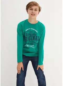 Maglia a maniche lunghe in cotone biologico (pacco da 2), bonprix Maglia a maniche lunghe in cotone biologico (pacco da 2), bonprix