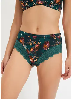 Slip alto con pizzo delicato (pacco da 2), bonprix Slip alto con pizzo delicato (pacco da 2), bonprix