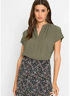 Camicetta a maniche corte con abbottonatura nascosta, bonprix Camicetta a maniche corte con abbottonatura nascosta, bonprix