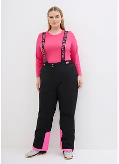 Pantaloni termici funzionali da neve impermeabili con bretelle staccabili, straight, bonprix Pantaloni termici funzionali da neve impermeabili con bretelle staccabili, straight, bonprix
