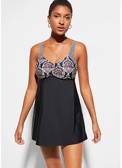 Tankini lungo con slip a vita alta (set 2 pezzi), bonprix Tankini lungo con slip a vita alta (set 2 pezzi), bonprix