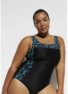 Costume intero con scollatura quadrata e effetto modellante medio, bonprix Costume intero con scollatura quadrata e effetto modellante medio, bonprix