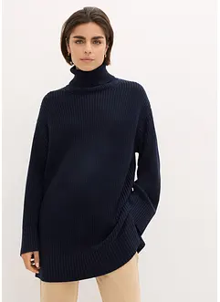 Maglione oversize a collo alto in misto cotone, bonprix Maglione oversize a collo alto in misto cotone, bonprix